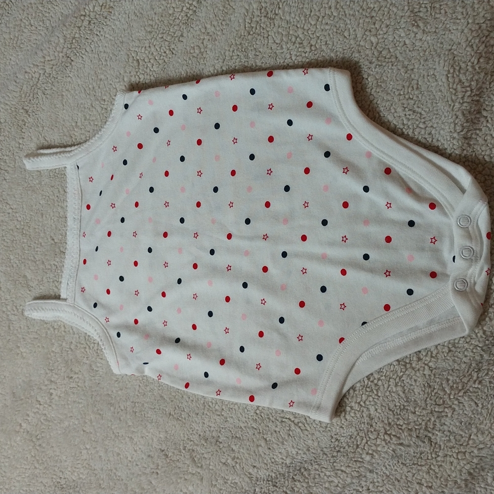 5/$15 Polka Dot Baby Girl Onesie Tank Top Size 24 Months